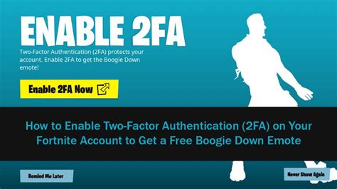28 Jan 2024 ... Secure your Fortnite account with Two-Factor Authentication (2FA) using our step-by-step guide! Safeguard your account from unauthorized ...